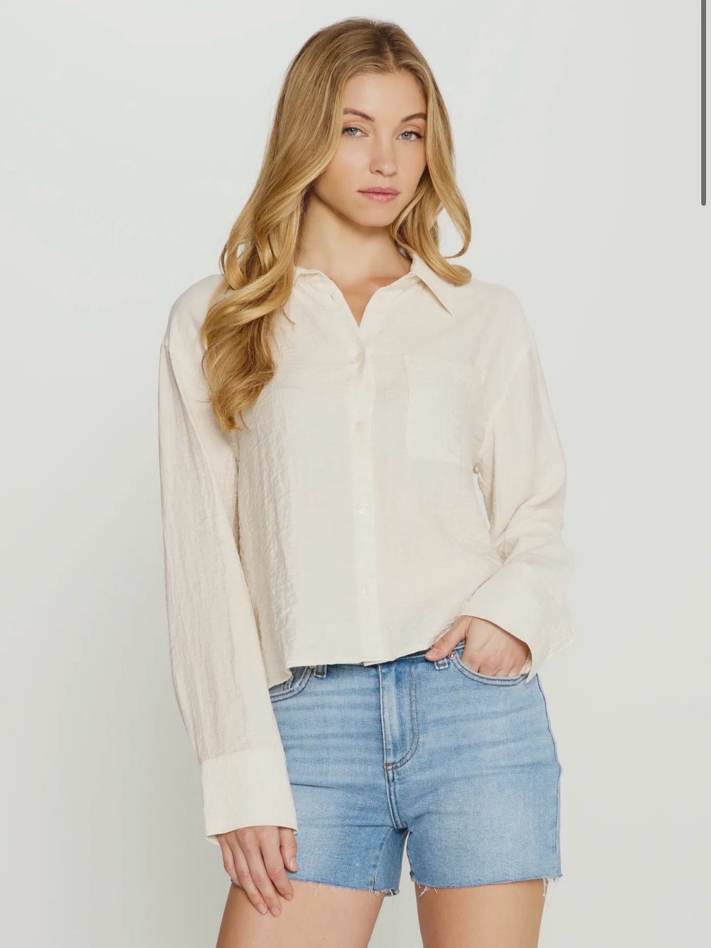7 Diamonds Oasis Linen Long Sleeve Shirt in White